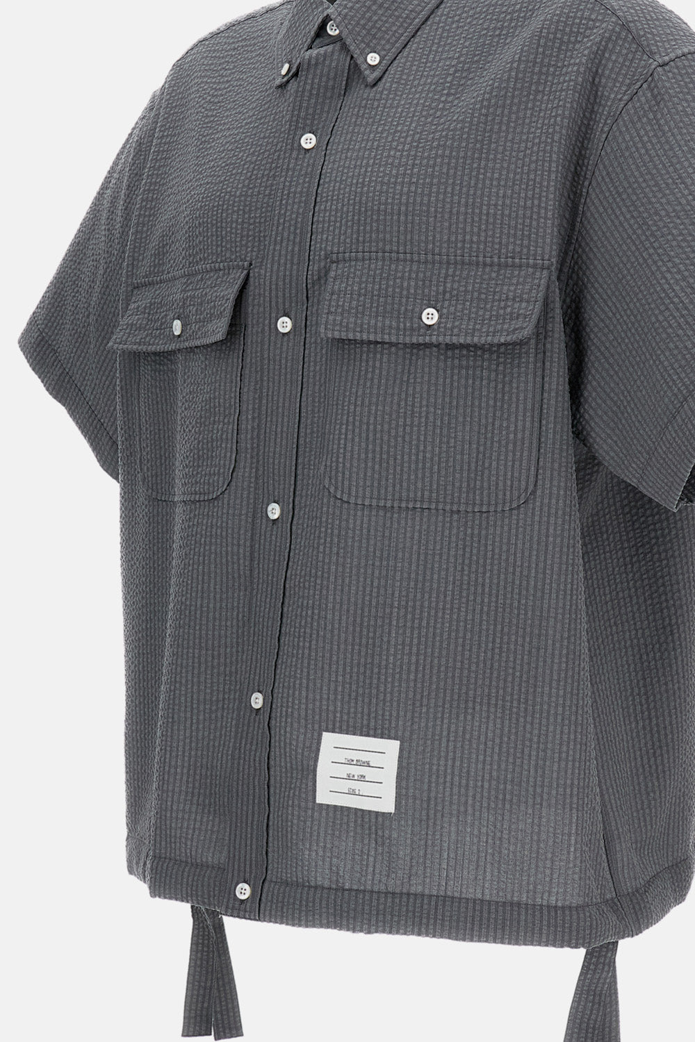 Thom Browne Men Short-Sleeve Oversize Shirt THOM BROWNE