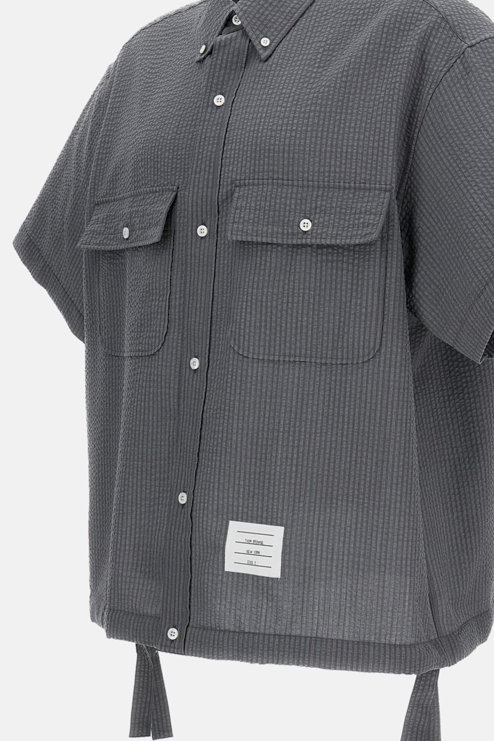 Thom Browne Men Short-Sleeve Oversize Shirt THOM BROWNE