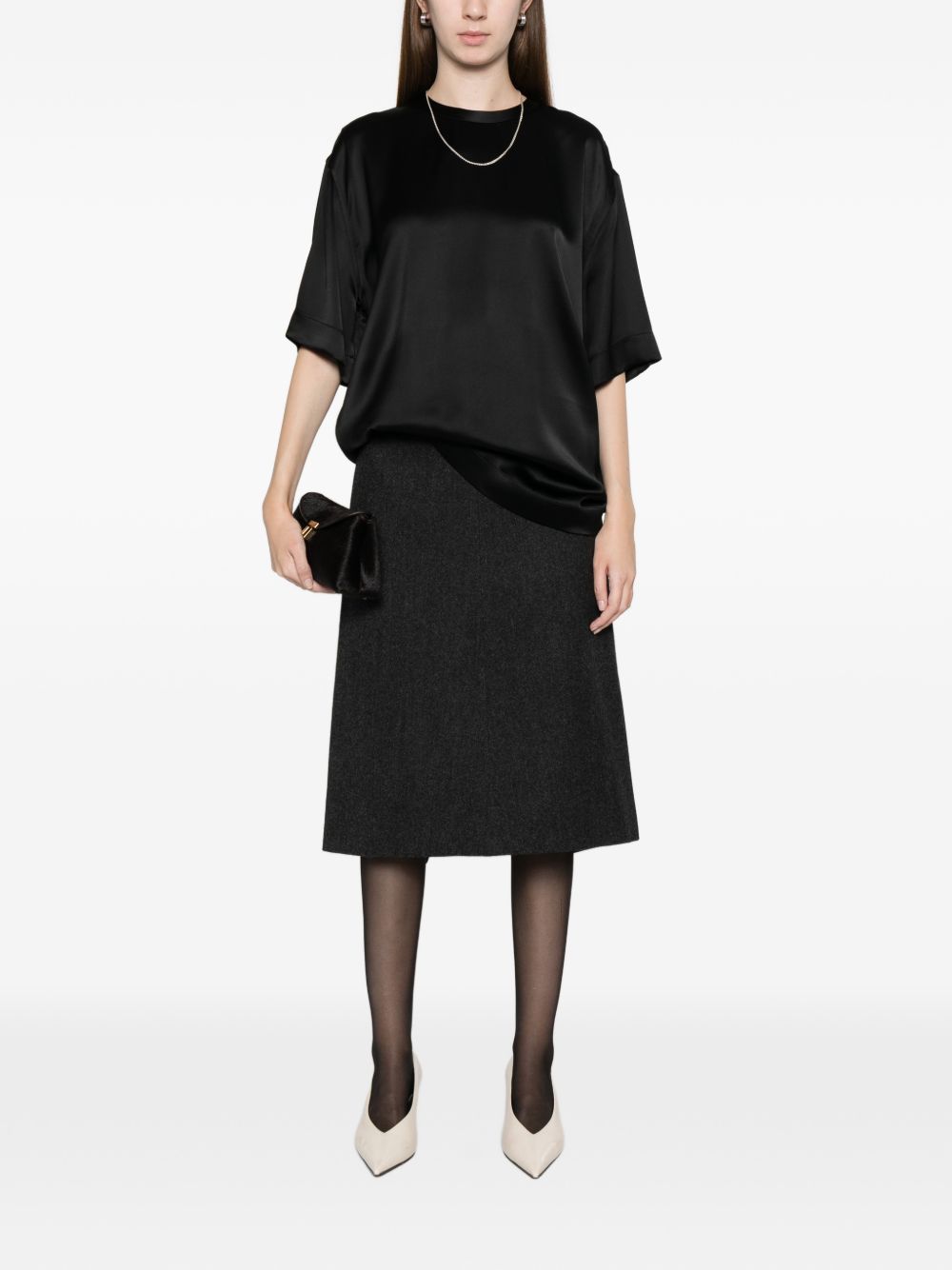 Toteme Women Satin T-Shirt TOTEME