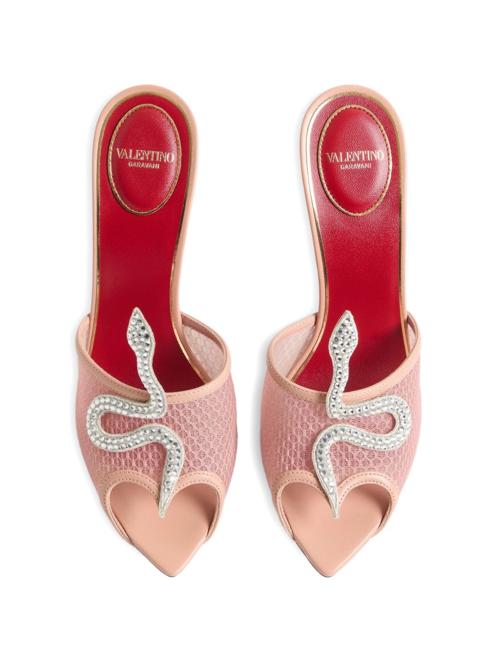 Valentino Garavani Women Coeur Vipère Leather Mules VALENTINO GARAVANI