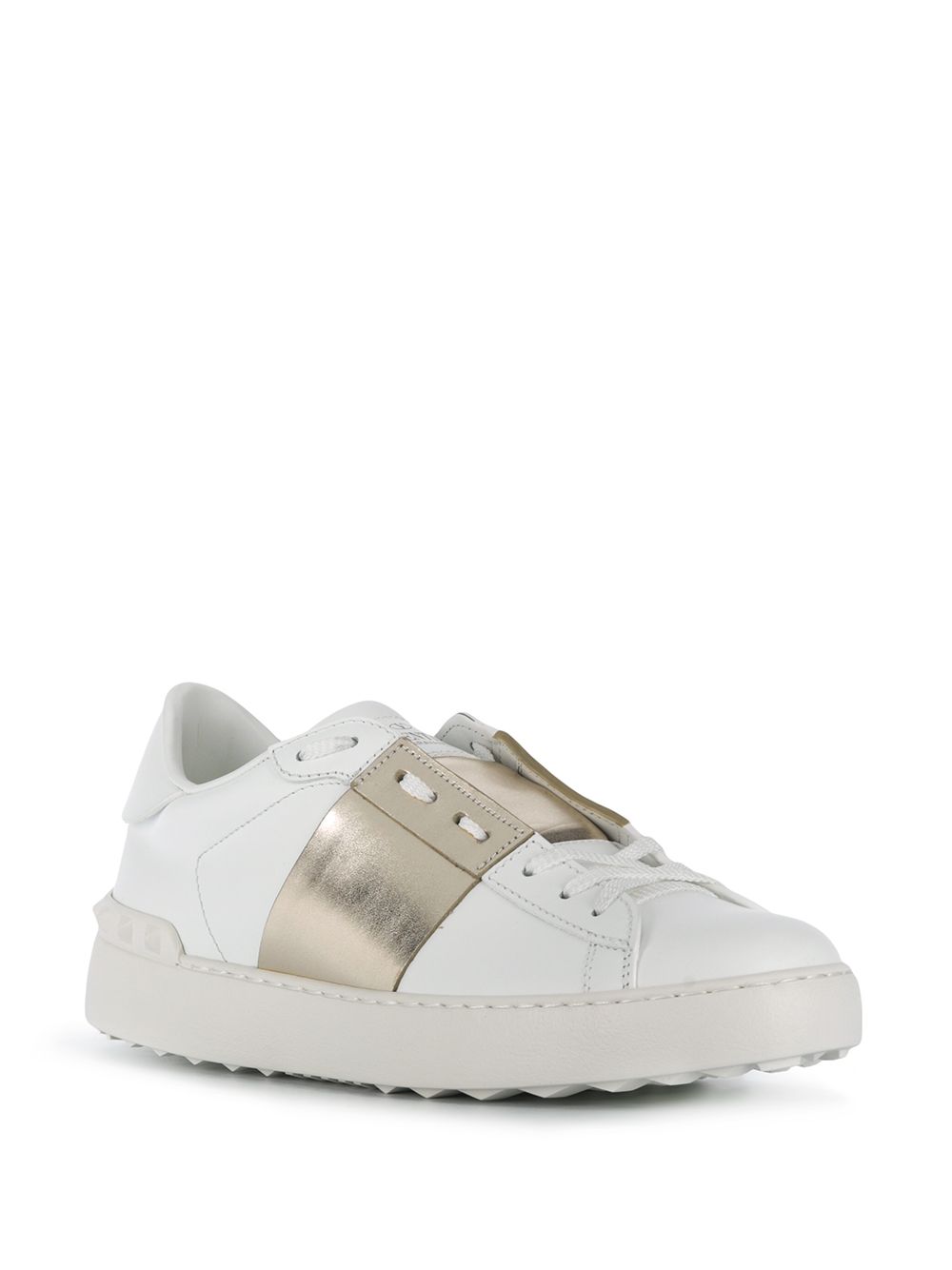 Valentino Garavani Women Open Leather Sneakers