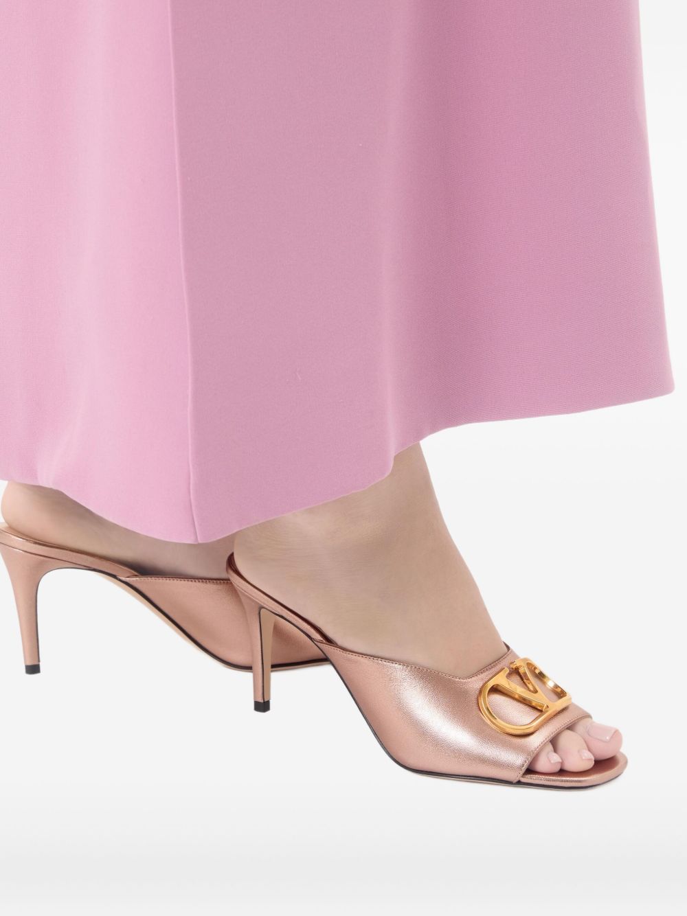 Valentino Garavani Women Vlogo Signature Leather Mules VALENTINO GARAVANI