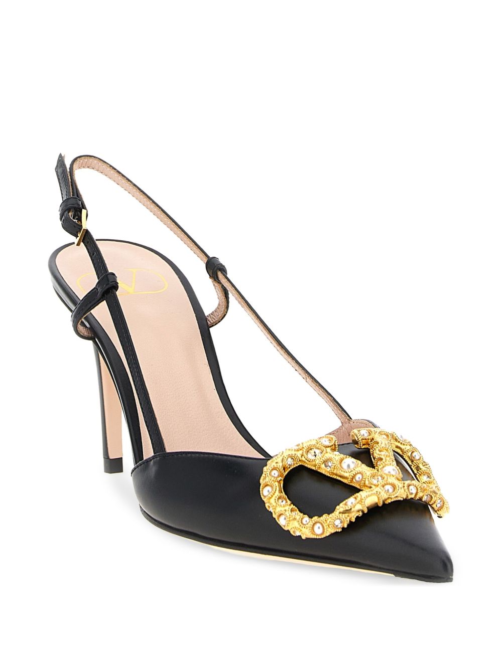 Valentino Garavani Women Vlogo Signature Leather Slingback Pumps VALENTINO GARAVANI