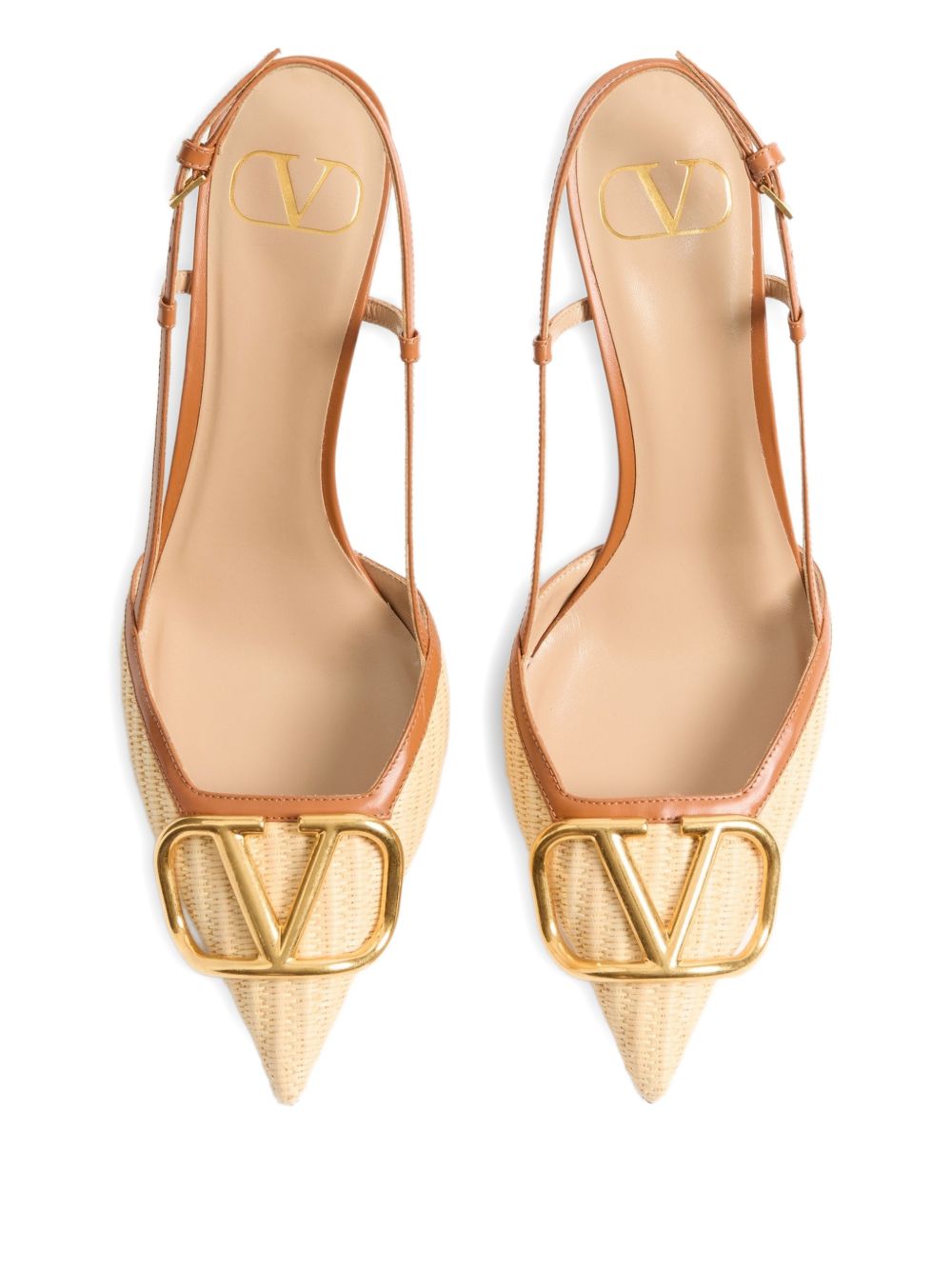 Valentino Garavani Women Vlogo Signature Leather Slingback Pumps VALENTINO GARAVANI
