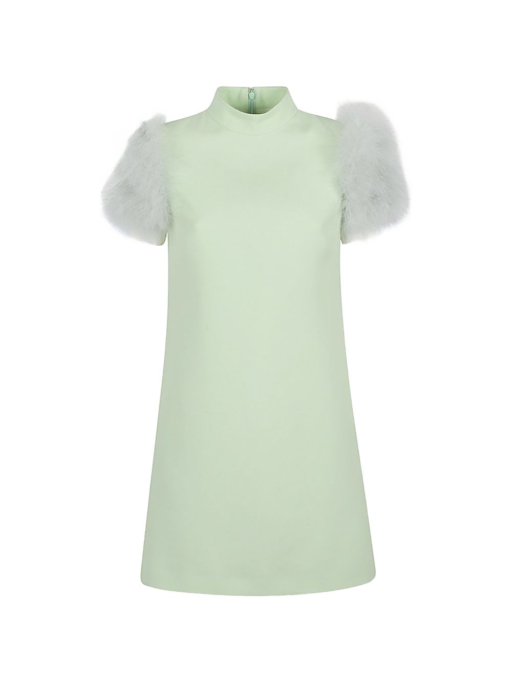 Valentino Women Feathered Wool And Silk Dress VALENTINO
