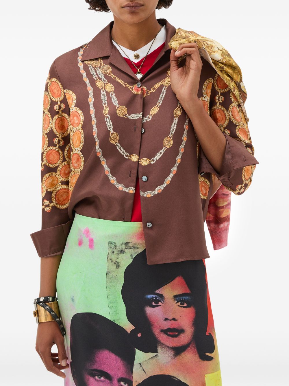 Versace Women Printed Silk Shirt VERSACE