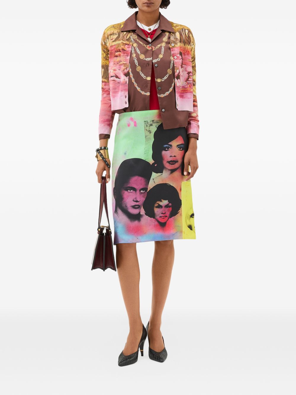 Versace Women Printed Silk Cardigan VERSACE
