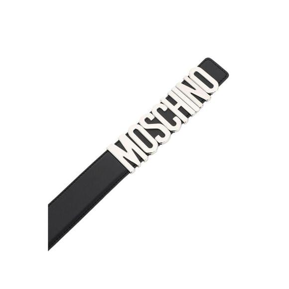 Moschino Men Luxury Black Leather Belt