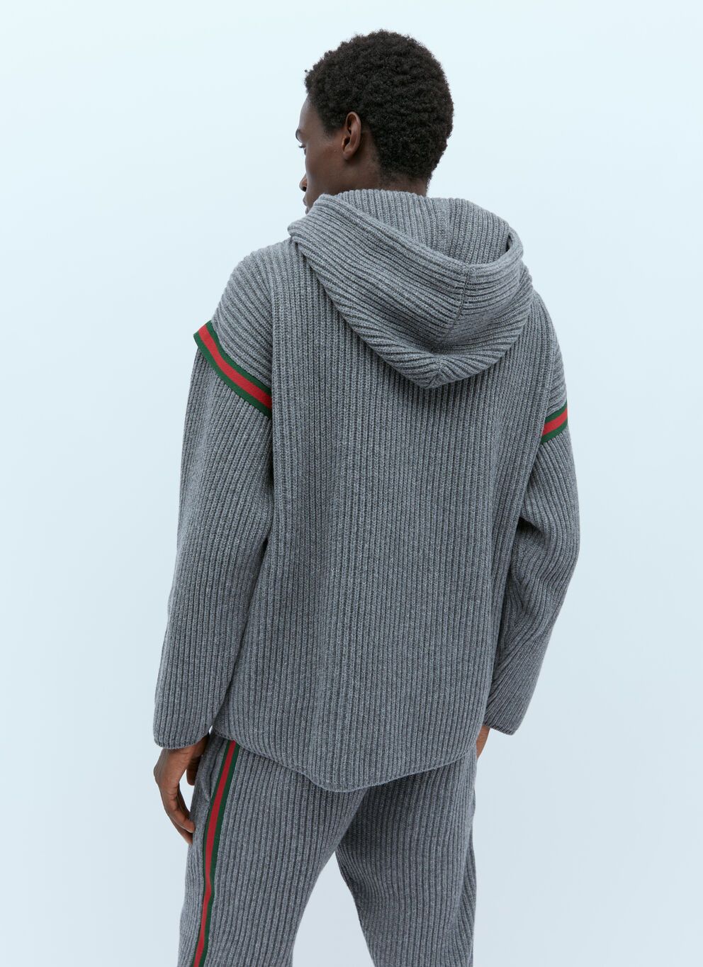Gucci Men Wool Cashmere Hooded Sweater GUCCI