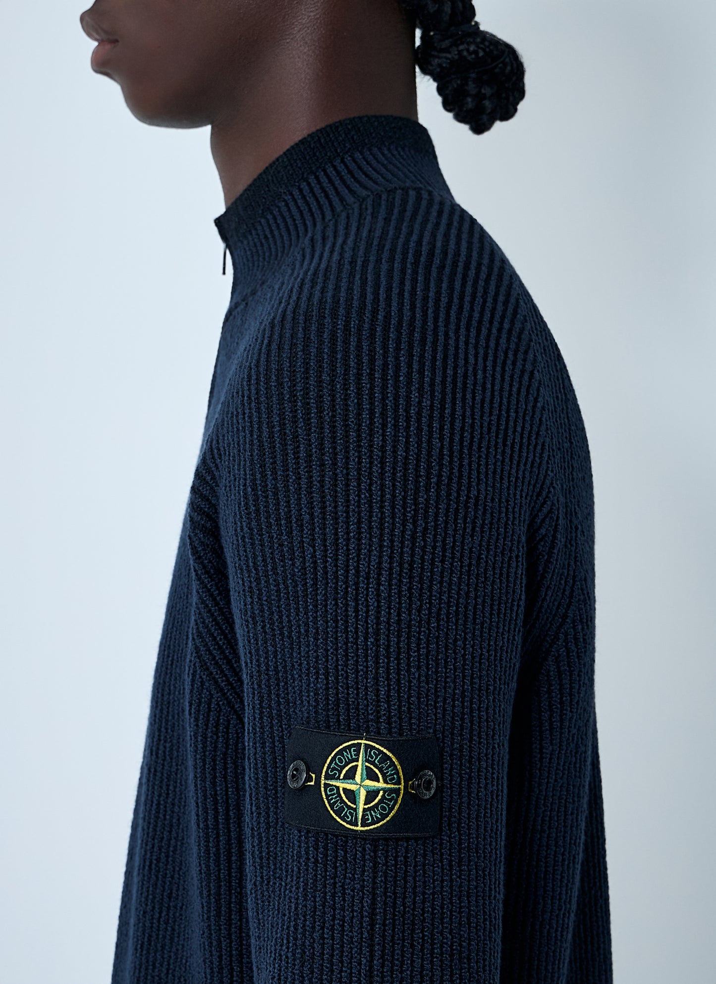 Stone Island Men Half-Zip Logo Sweater STONE ISLAND