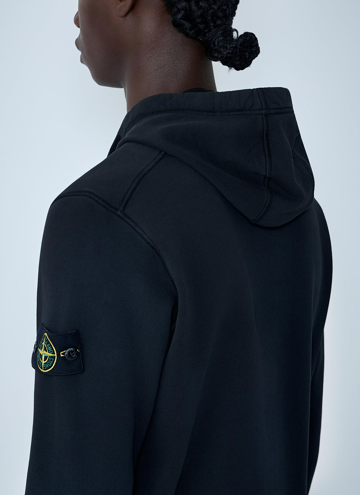 Stone Island Men Compass Patch Hooded Sweatshirt STONE ISLAND