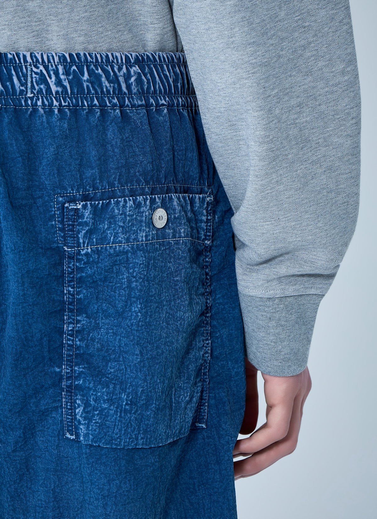 Stone Island Men Elasticated Denim Cargo Trousers STONE ISLAND