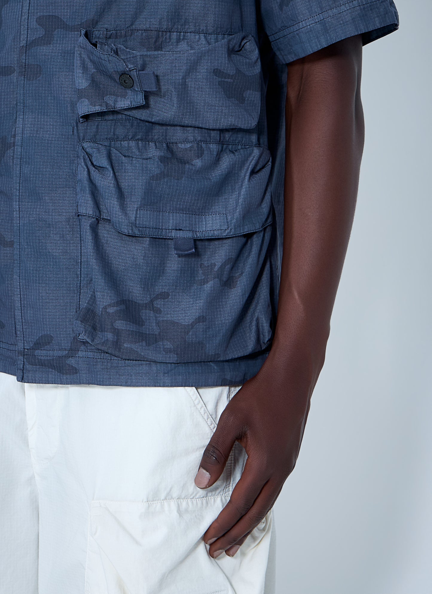 Stone Island Men Short-Sleeve Overshirt With Flap Pockets STONE ISLAND