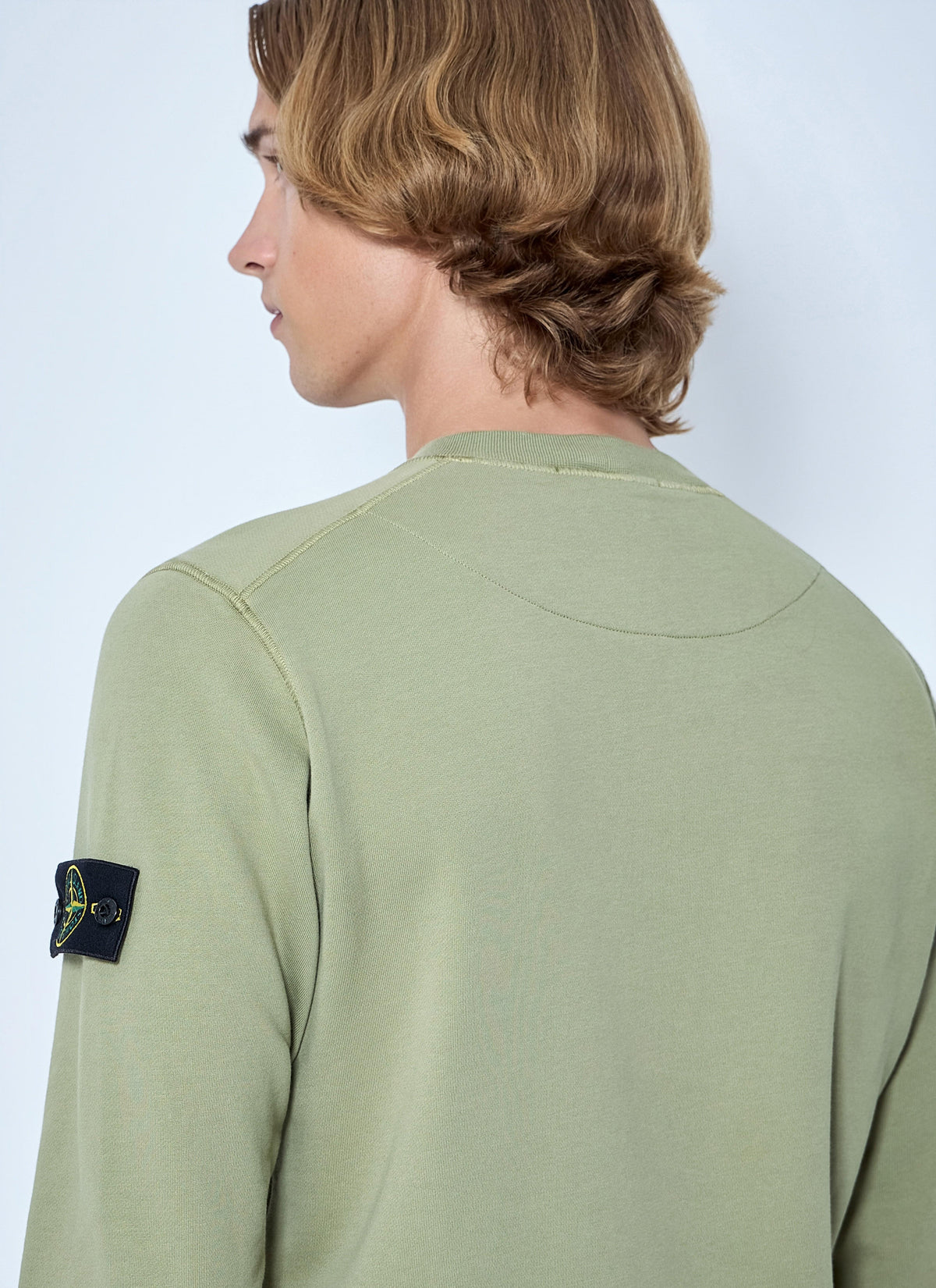 Stone Island Men Crewneck Sweatshirt With Arm Patch STONE ISLAND