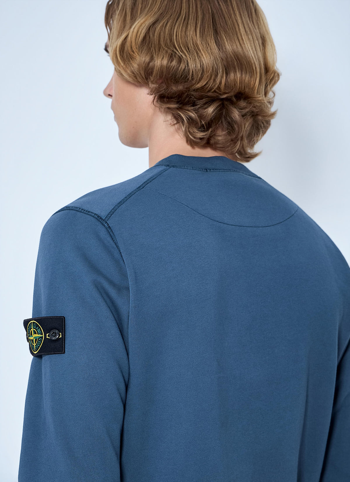 Stone Island Men Crewneck Sweatshirt With Sleeve Patch STONE ISLAND