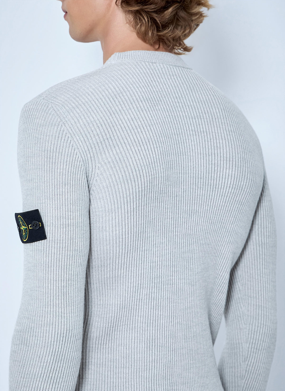 Stone Island Men Ribbed Crewneck Sweater STONE ISLAND