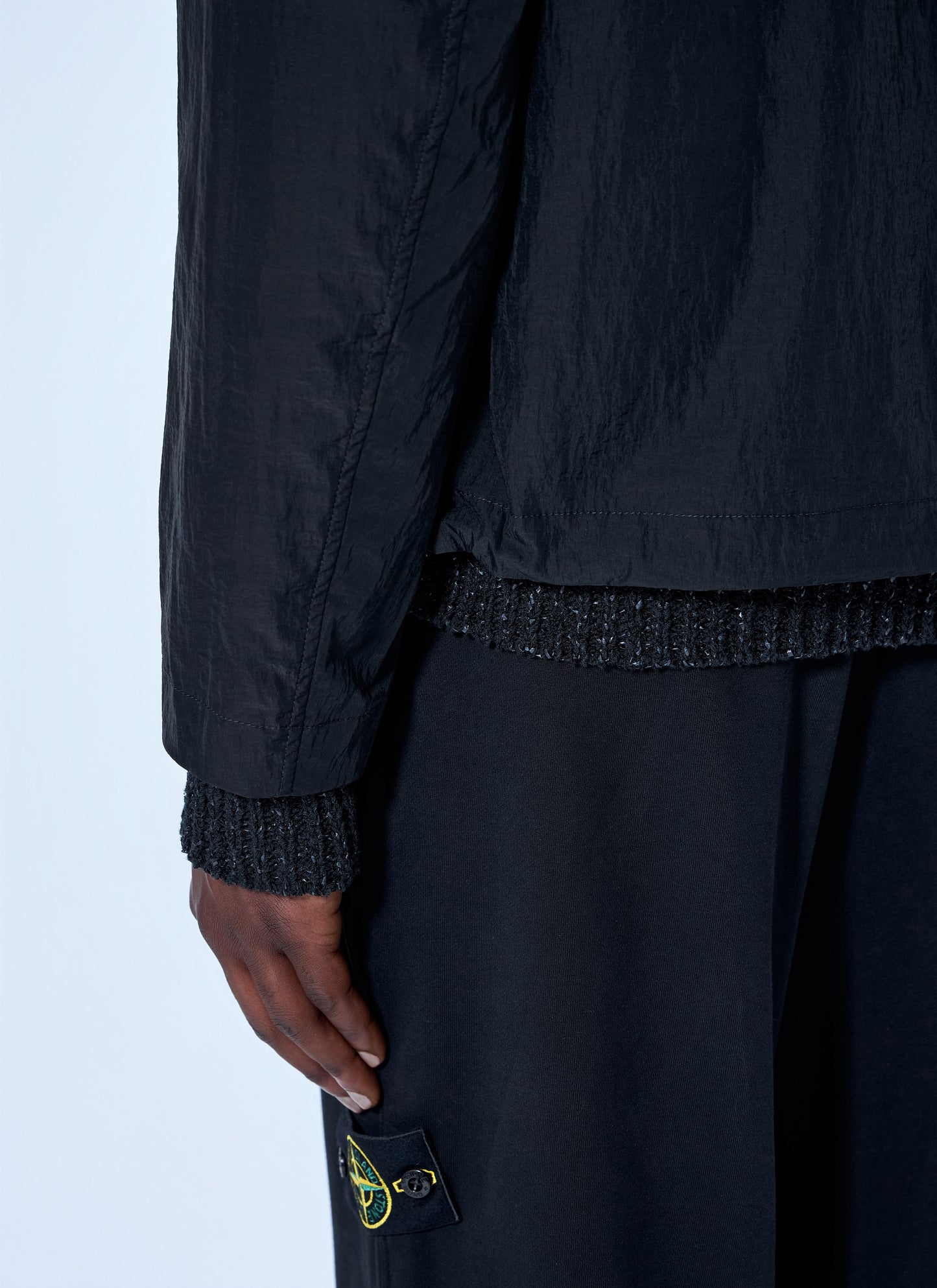 Stone Island Men Textured Knit Jacket STONE ISLAND