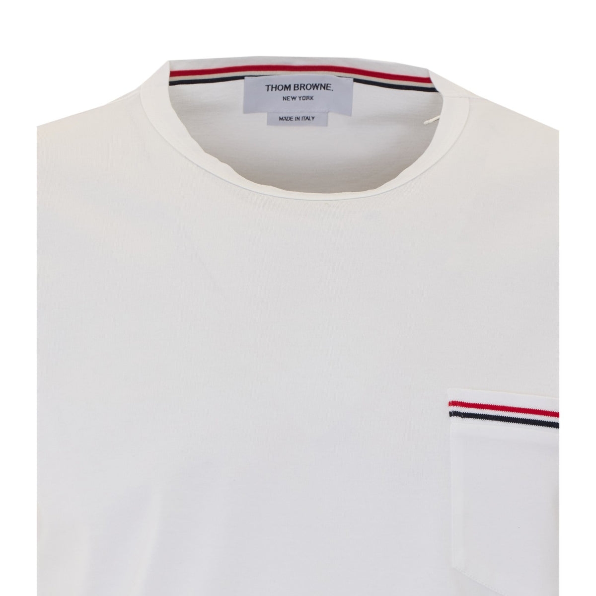 Thom Browne Men Stripe Logo T-Shirt THOM BROWNE