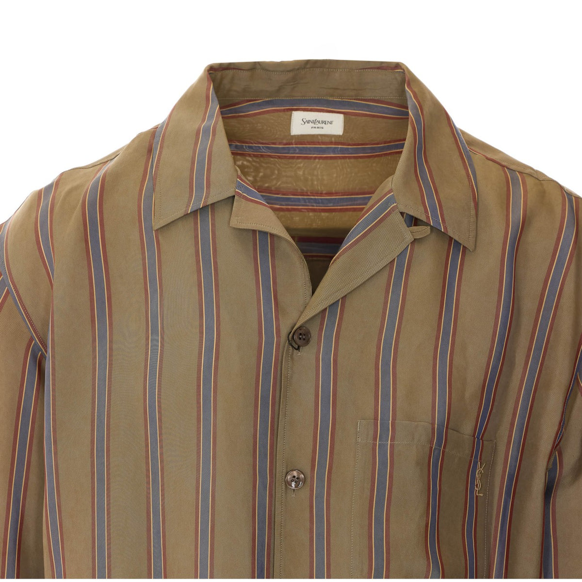 Saint Laurent Men Striped Cassandre Shirt SAINT LAURENT