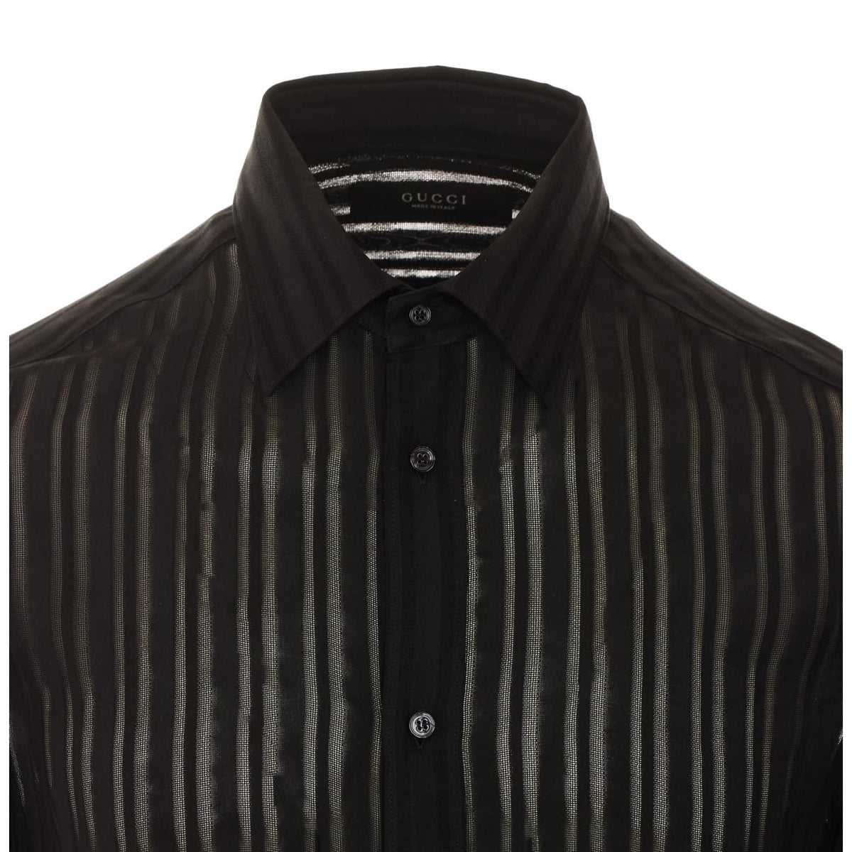 Gucci Men Striped Silk Gauze Shirt GUCCI