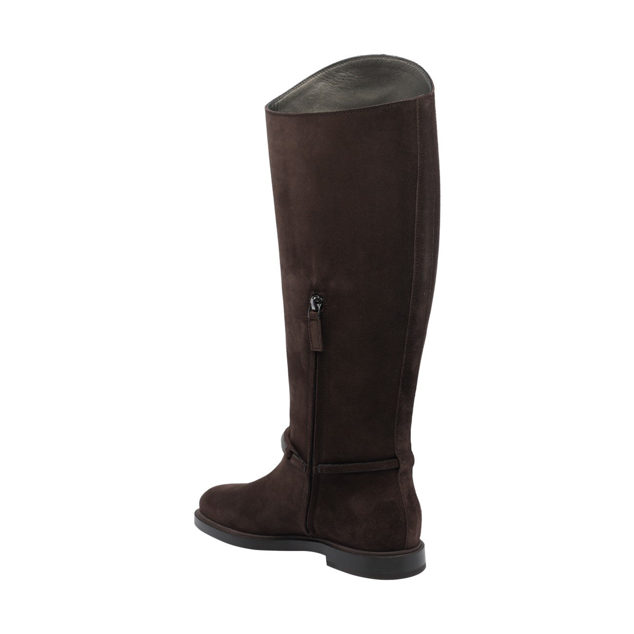 Brunello Cucinelli Women Suede Boot With Precious Strap BRUNELLO CUCINELLI