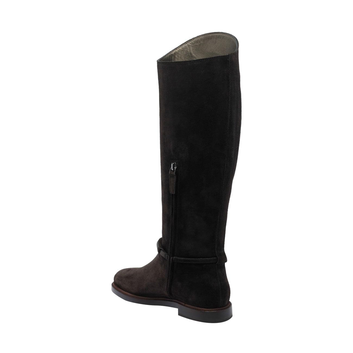 Brunello Cucinelli Women Suede Boots With Precious Strap BRUNELLO CUCINELLI