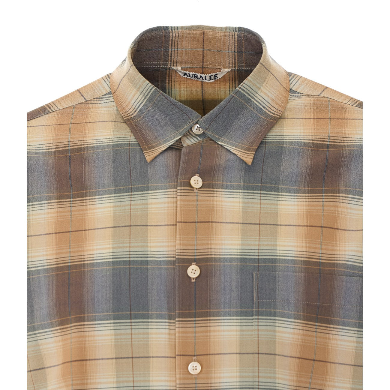 Auralee Men Super Light Check Shirt AURALEE