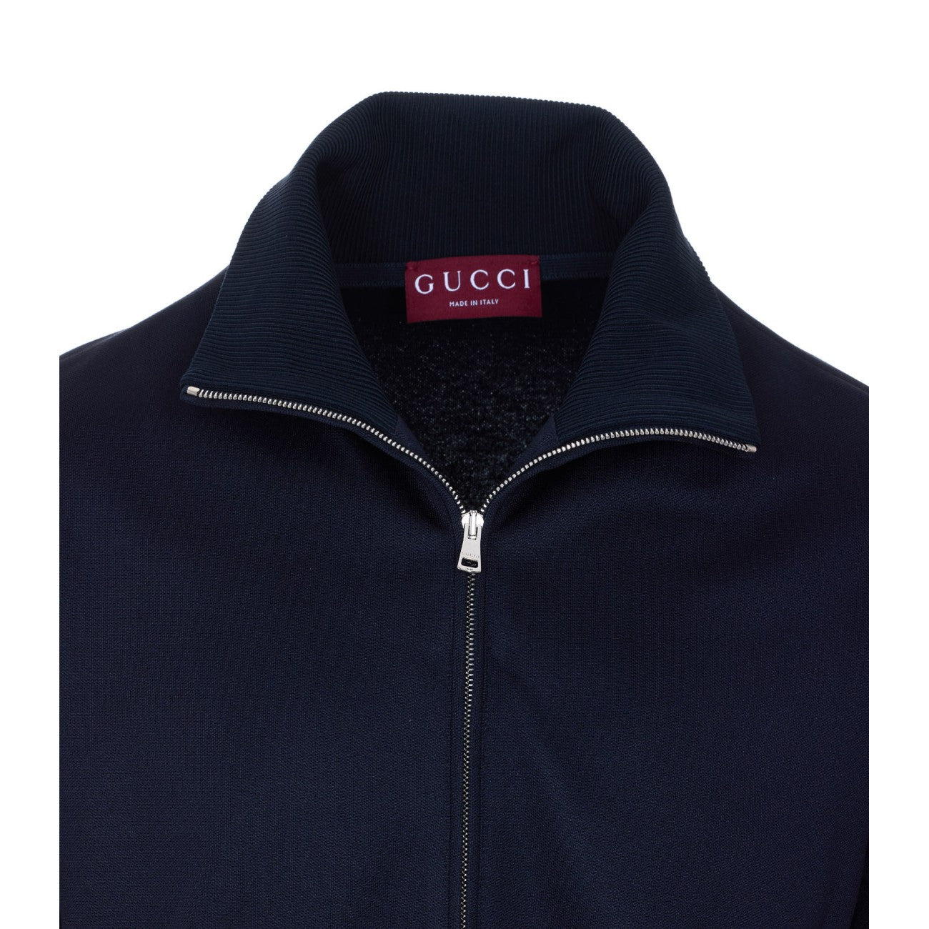 Gucci Men Technical Jersey With Web Zipped Jacket GUCCI