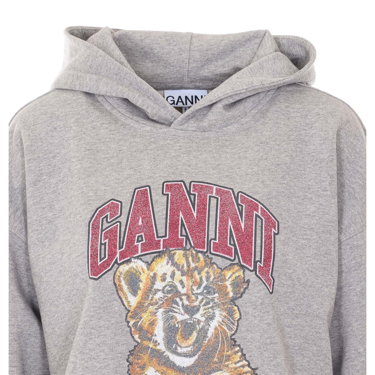 Ganni Women Tiger And Logo Hoodie GANNI