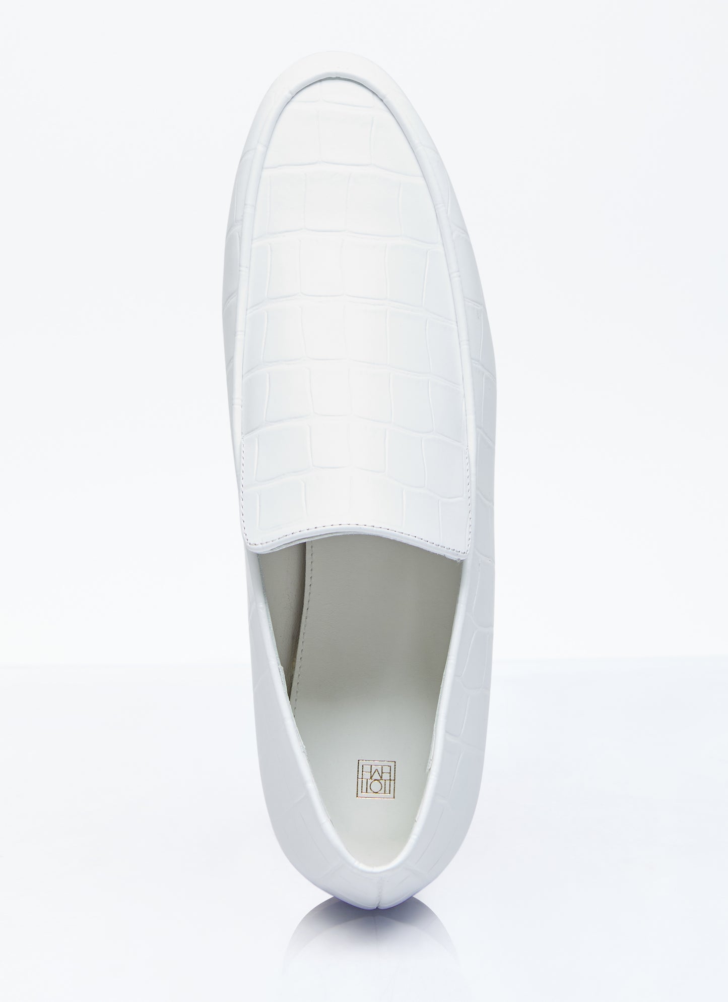 Toteme Women Croco Oval Loafers TOTEME