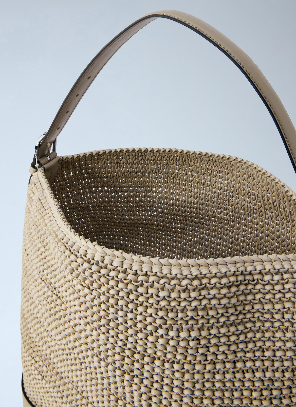 Toteme Women Belted Woven Leather Tote Bag TOTEME