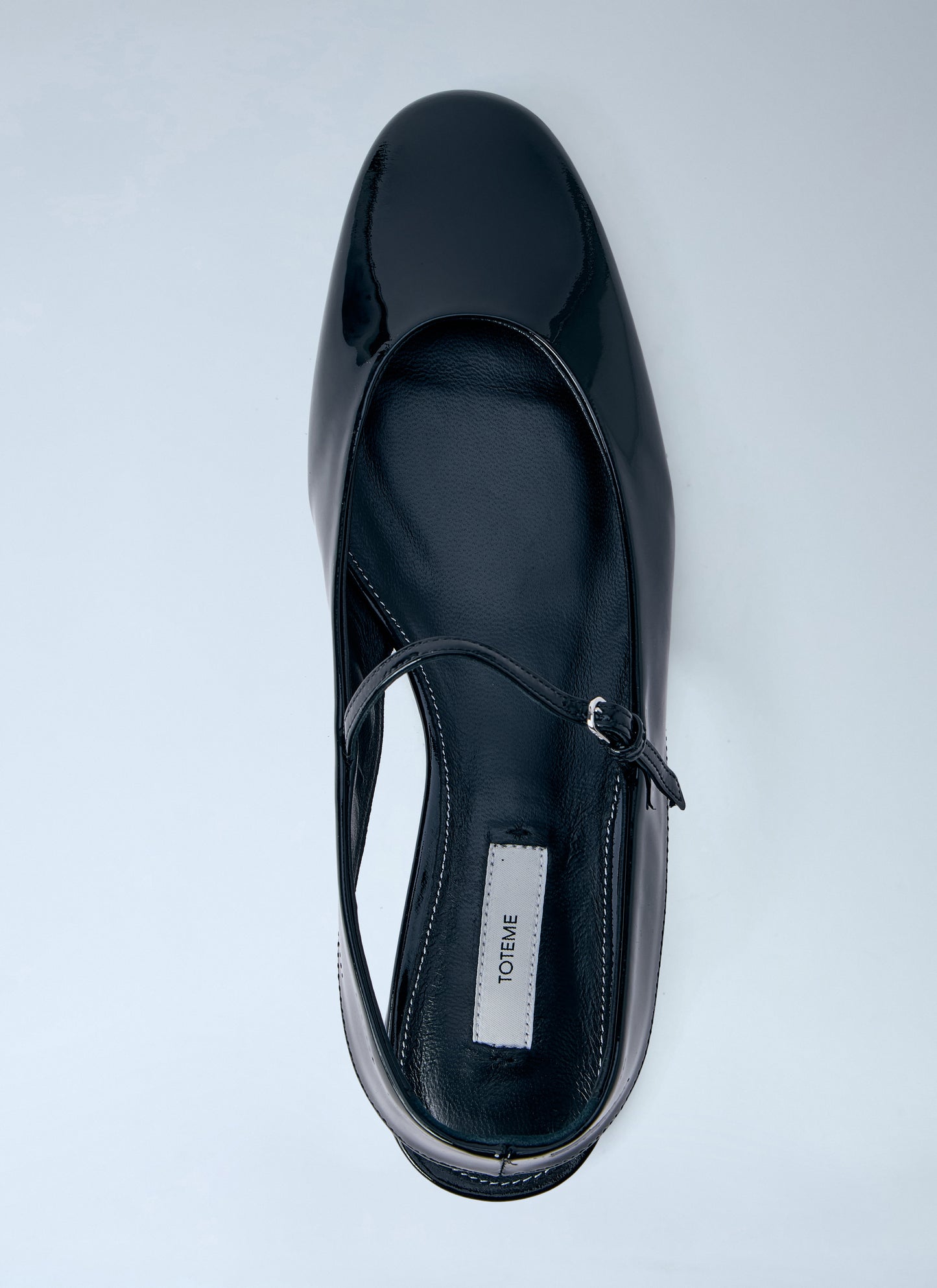 Toteme Women Patent Leather Slingback Flats TOTEME