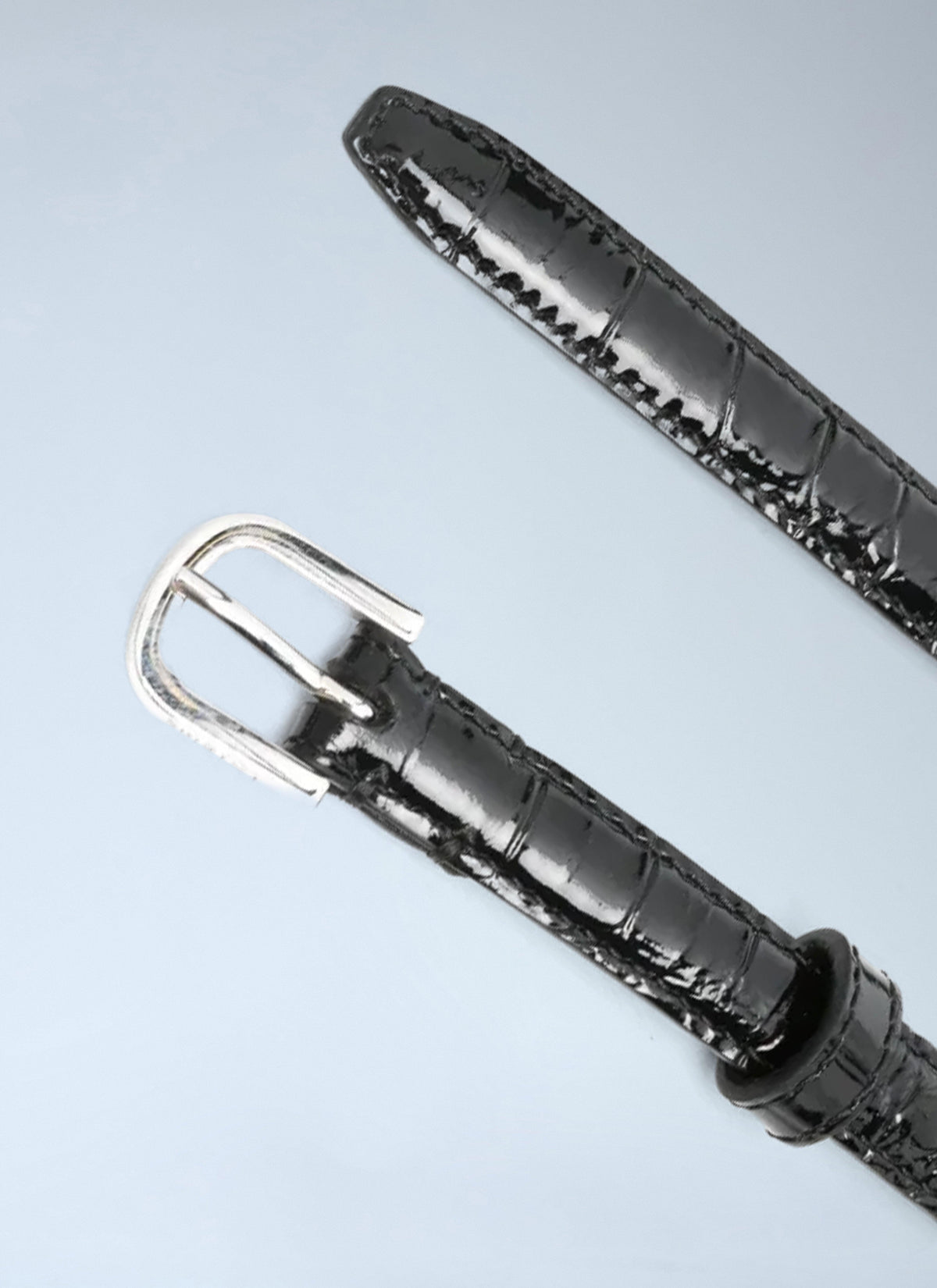 Toteme Women Croco-Embossed Patent Belt TOTEME