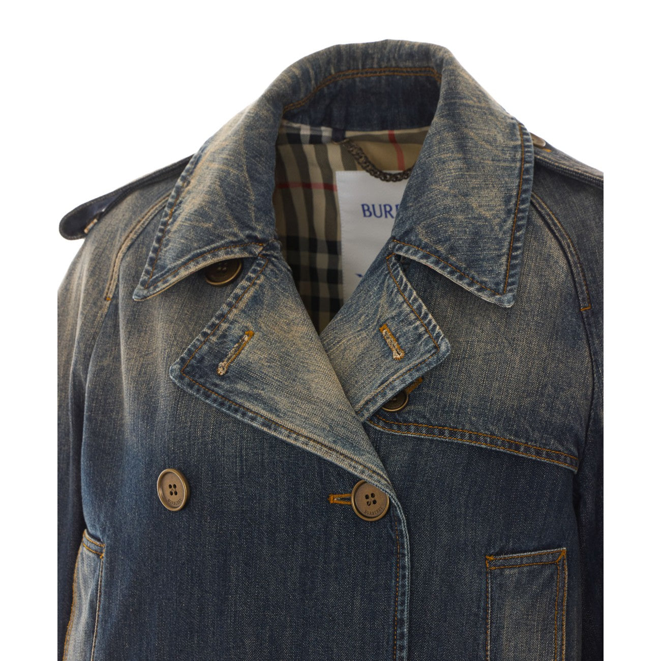 Burberry Women Trench Mayfair Cropped Denim Jacket BURBERRY