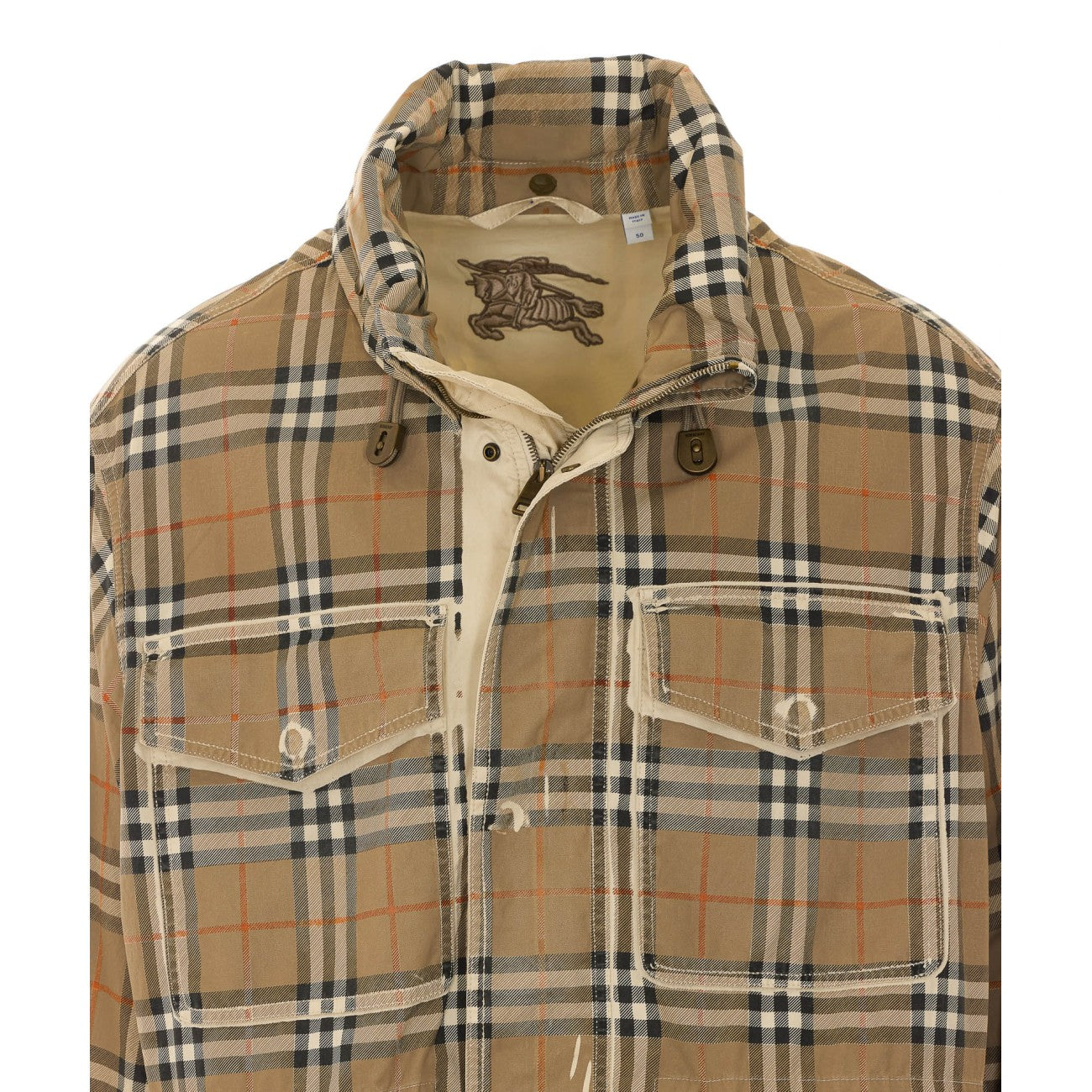Burberry Men Tropical Gabardine Parka With Gradient Check BURBERRY