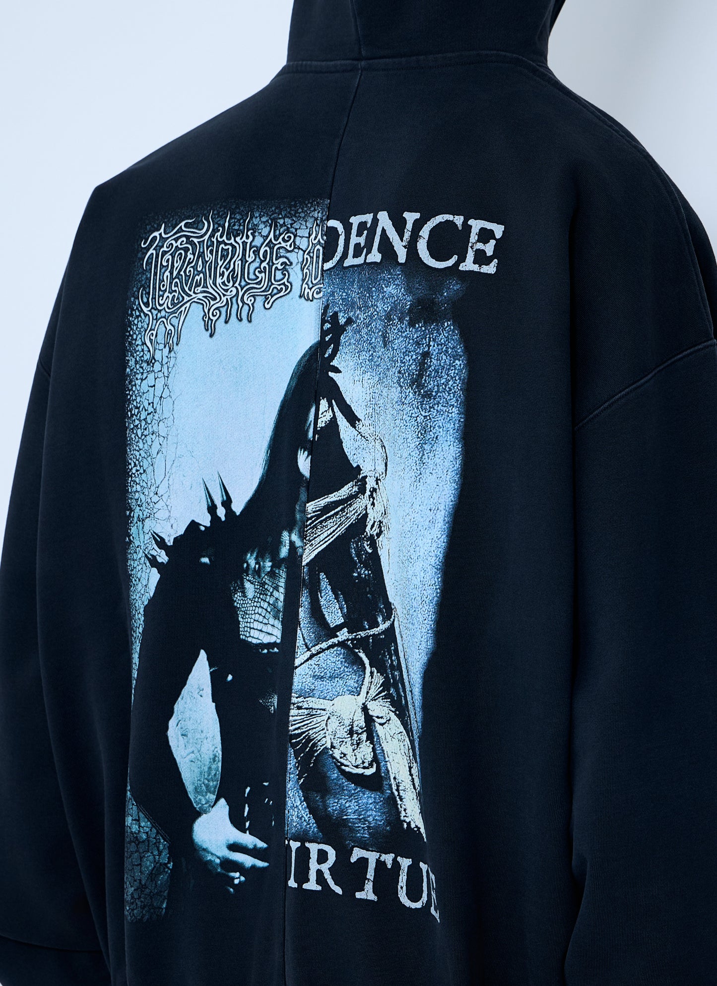 Vetements Men Cof Cut-Up Zip-Up Hooded Sweatshirt VETEMENTS