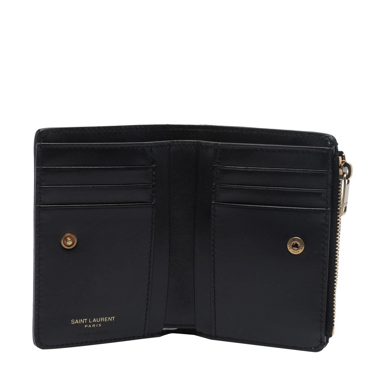 Saint Laurent Women Vintage Leather Bi-Fold Niki Wallet SAINT LAURENT