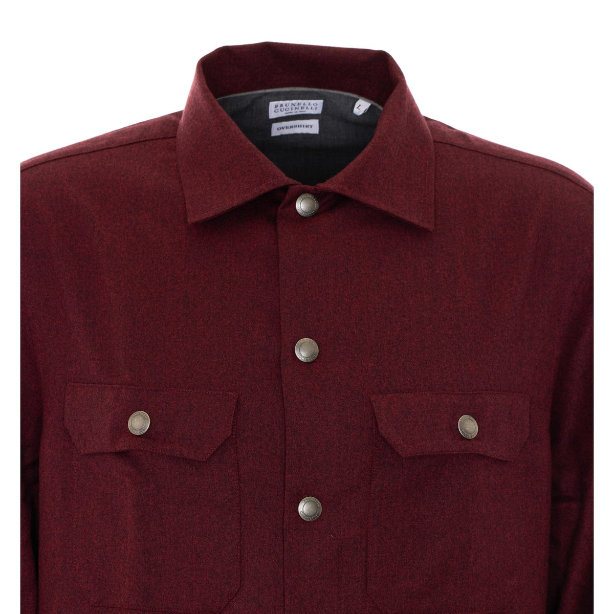 Brunello Cucinelli Men Virgin Wool Flannel Overshirt BRUNELLO CUCINELLI