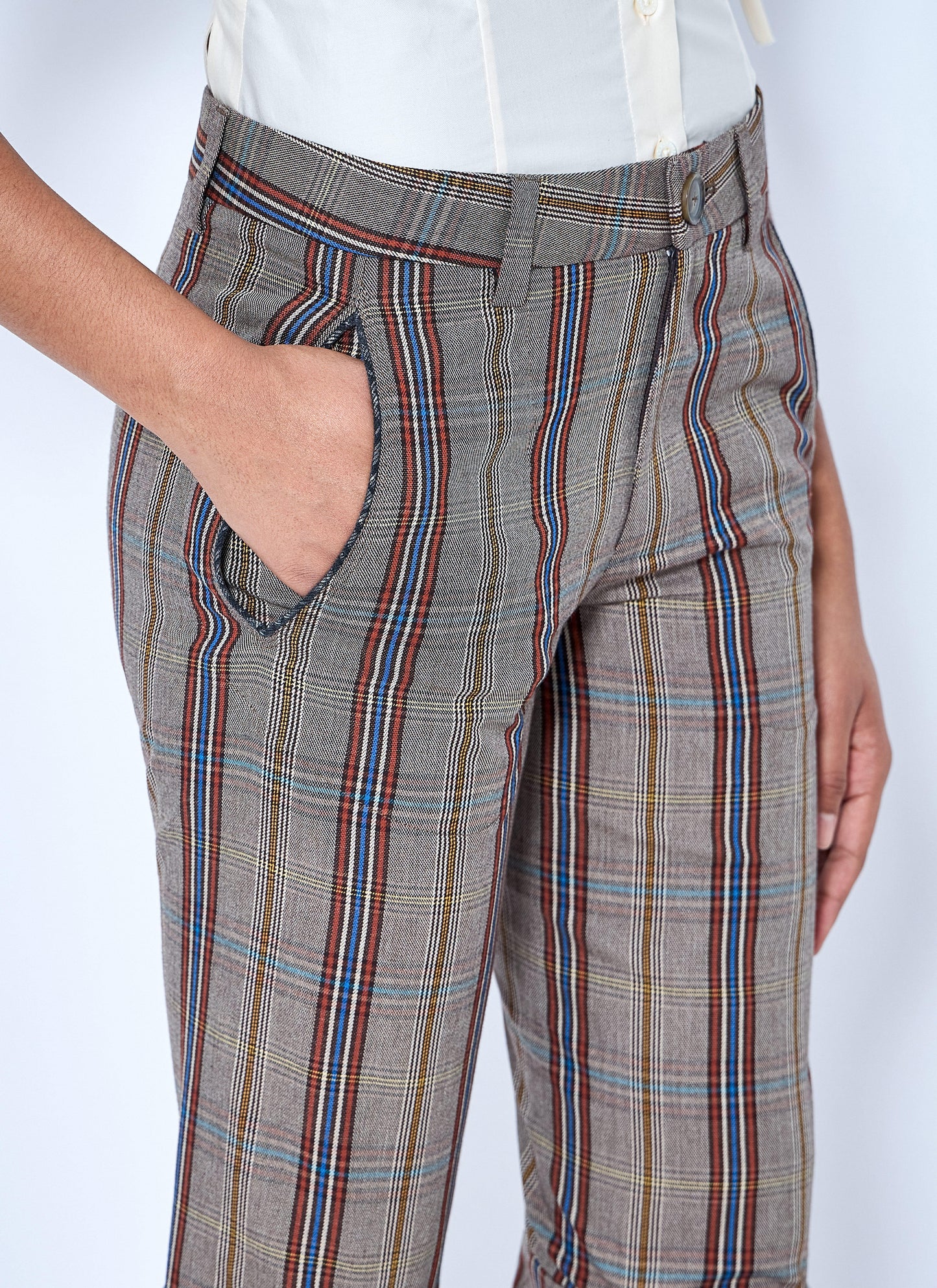 Vivienne Westwood Women Flared Plaid Cropped Trousers VIVIENNE WESTWOOD
