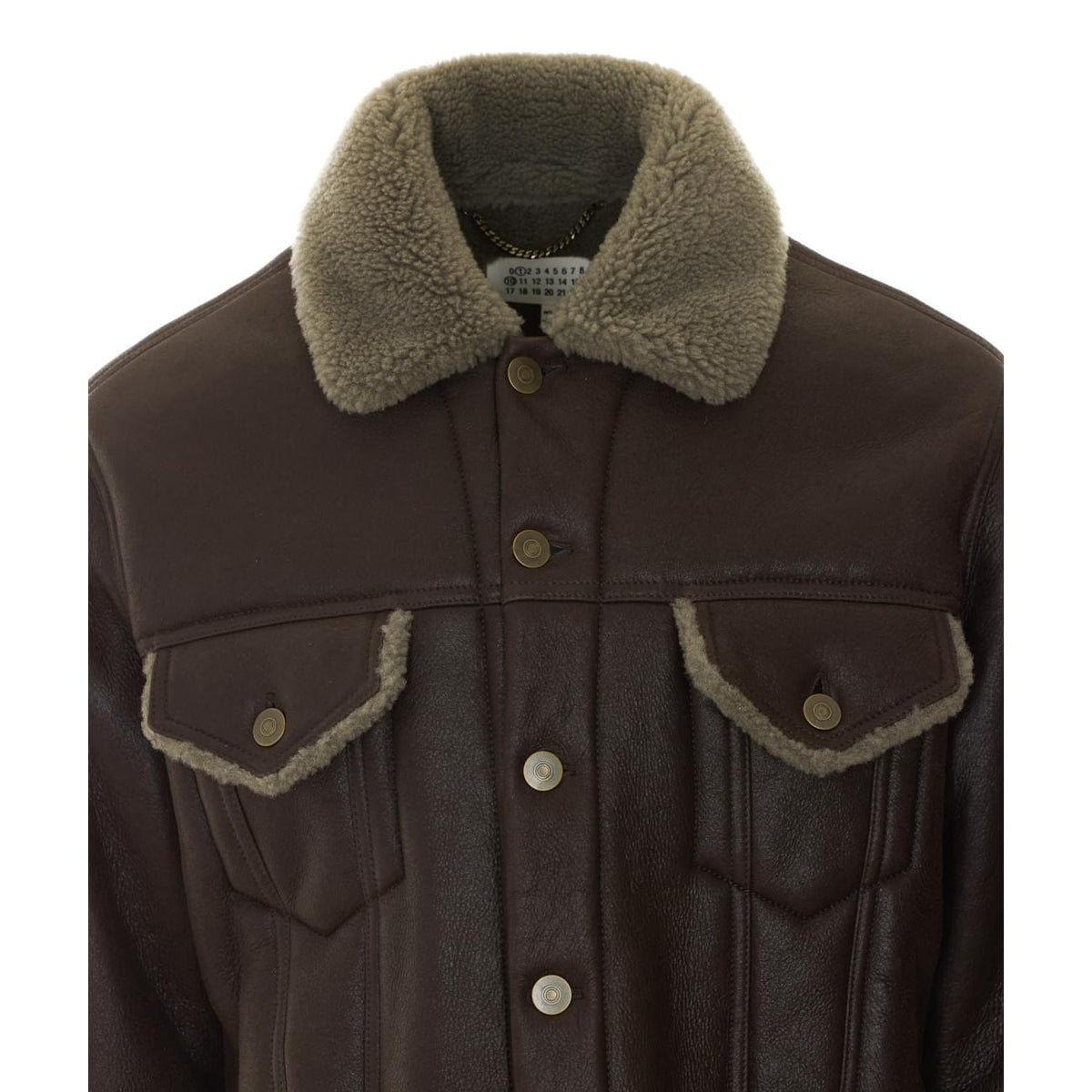 Maison Margiela Men Waxed Shearling Jacket MAISON MARGIELA