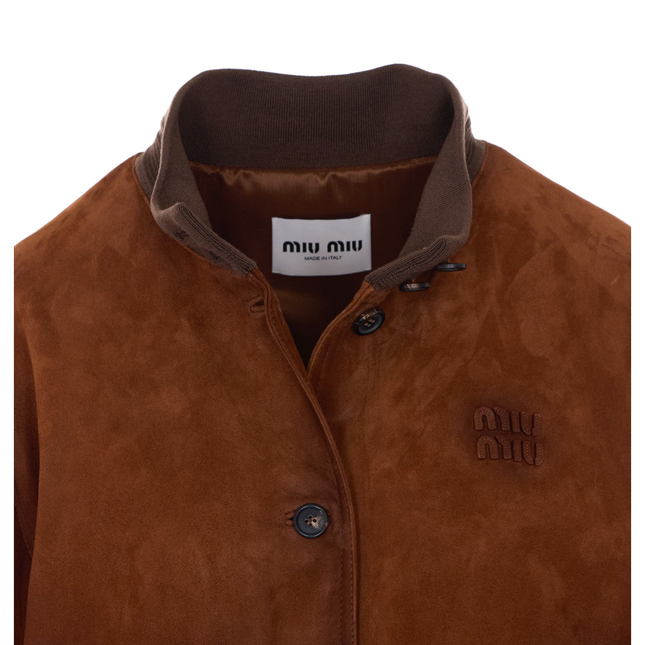 Miu Miu Women Waxed Suede Jacket MIU MIU