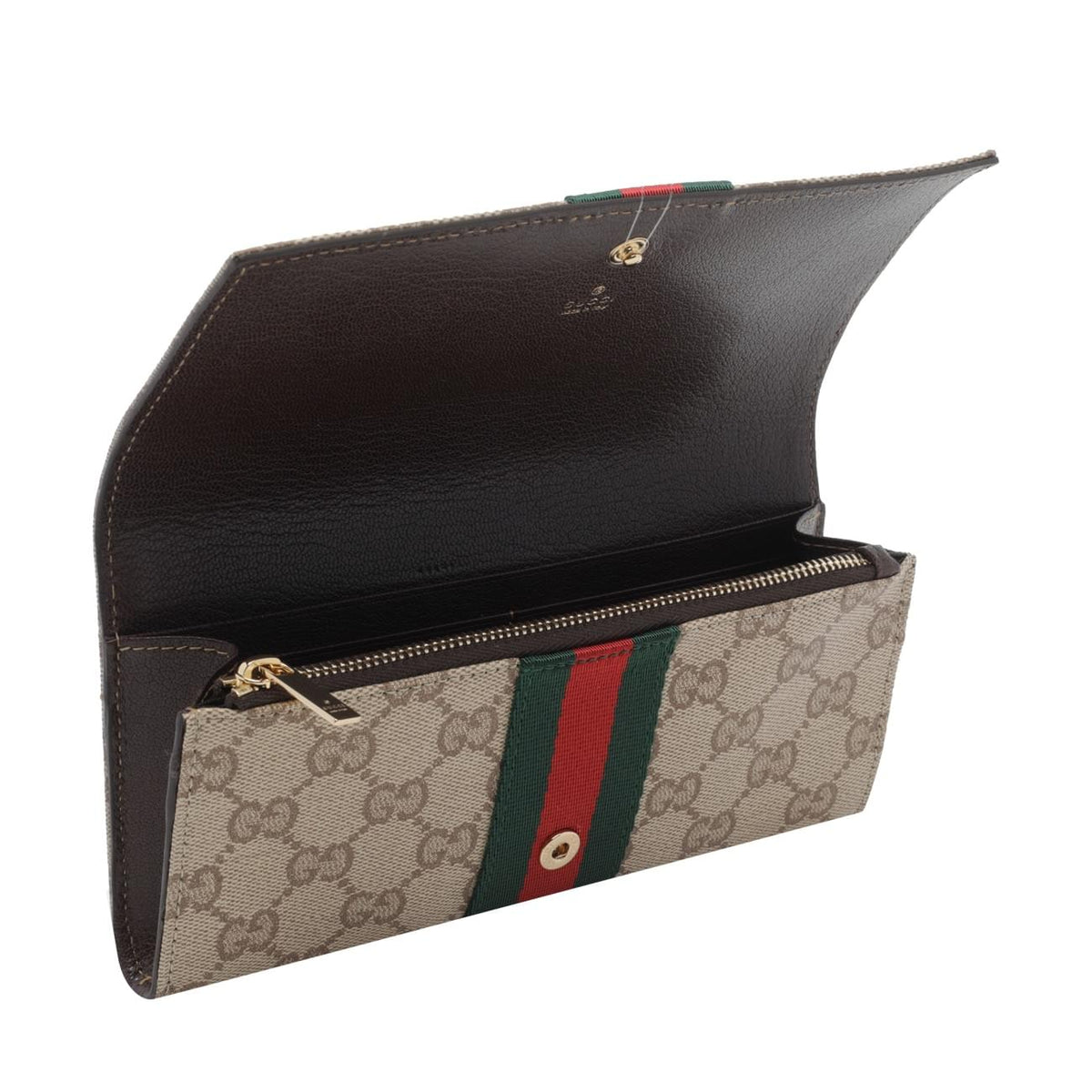Gucci Women Web Tape And Gg Long Wallet GUCCI