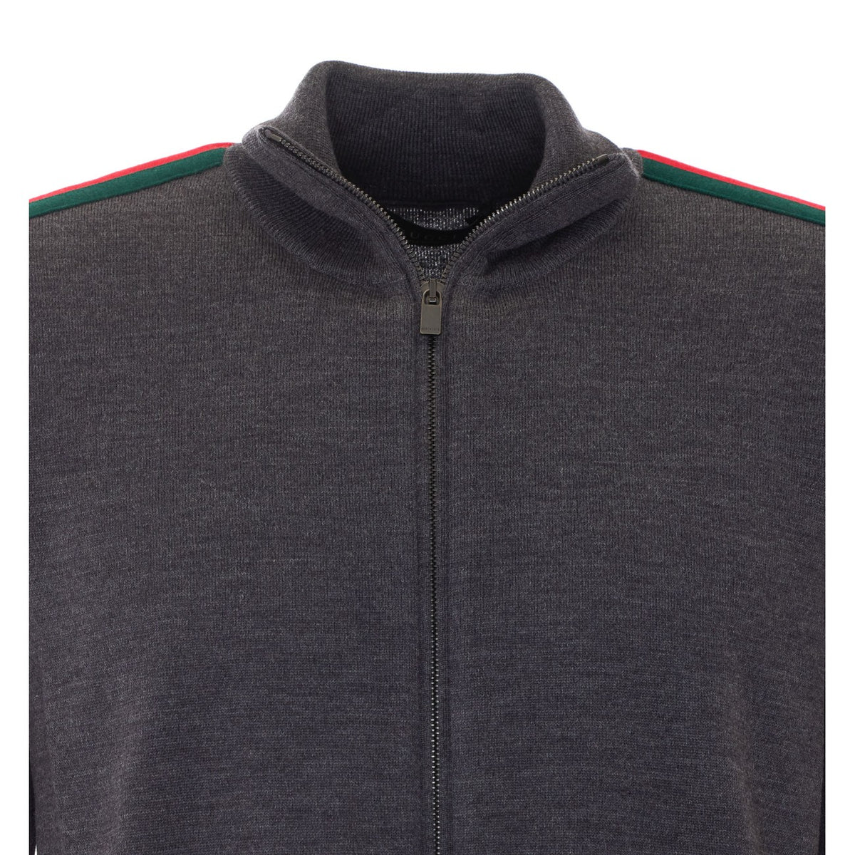 Gucci Men Web Tape Zip Light Wool Jacket GUCCI