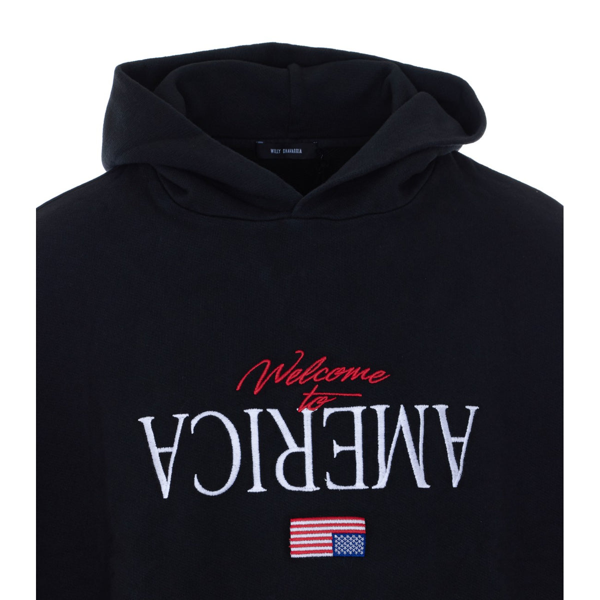 Willy Chavarria Men Welcome To America Hoodie Willy Chavarria