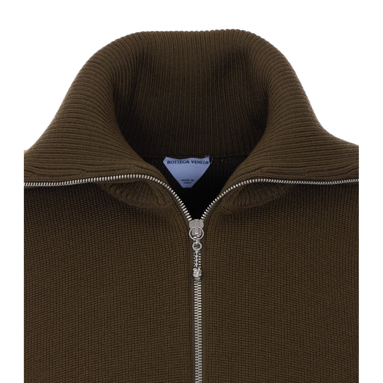 Bottega Veneta Men Wool And Cotton Zip Up Cardigan BOTTEGA VENETA