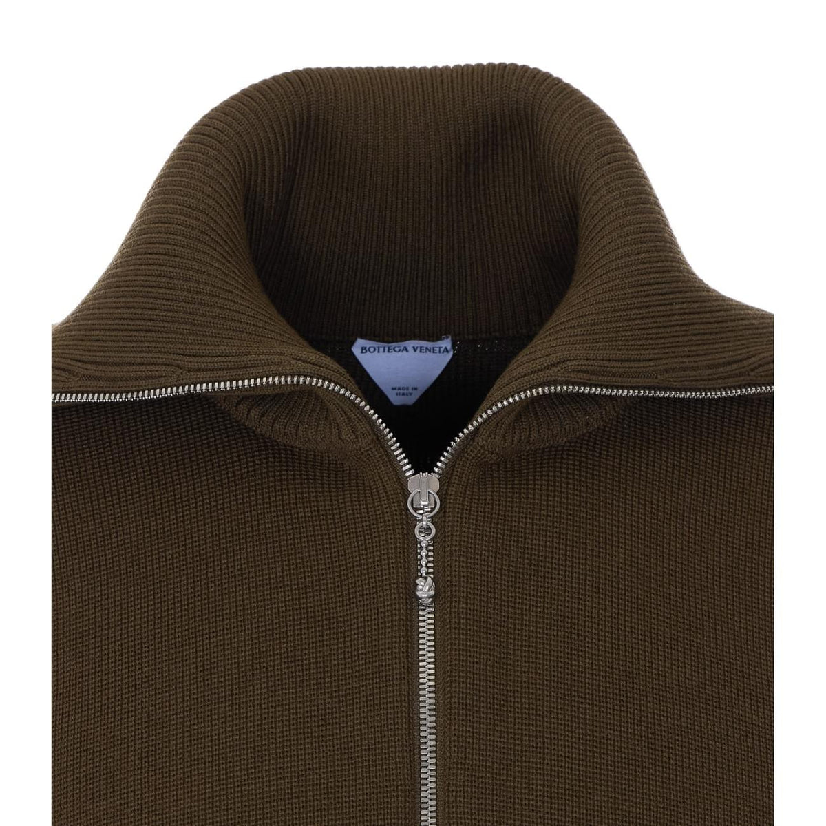Bottega Veneta Men Wool And Cotton Zip Up Cardigan BOTTEGA VENETA