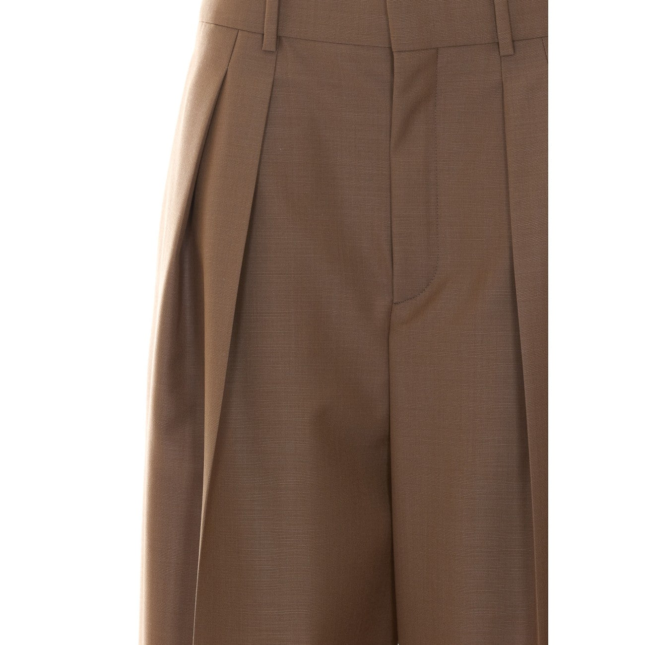 Saint Laurent Women Wool And Mohair Wide Pants SAINT LAURENT