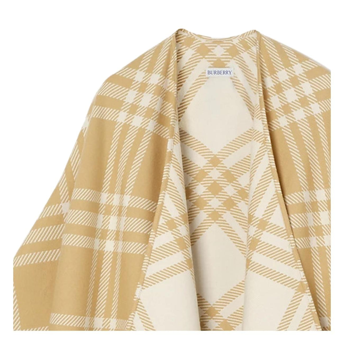 Burberry Women Wool, Silk And Cashmere Check Cape BURBERRY