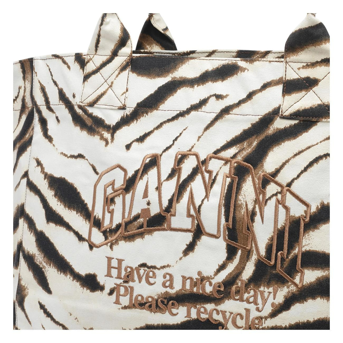 Ganni Women Xxl Zebra Tote GANNI