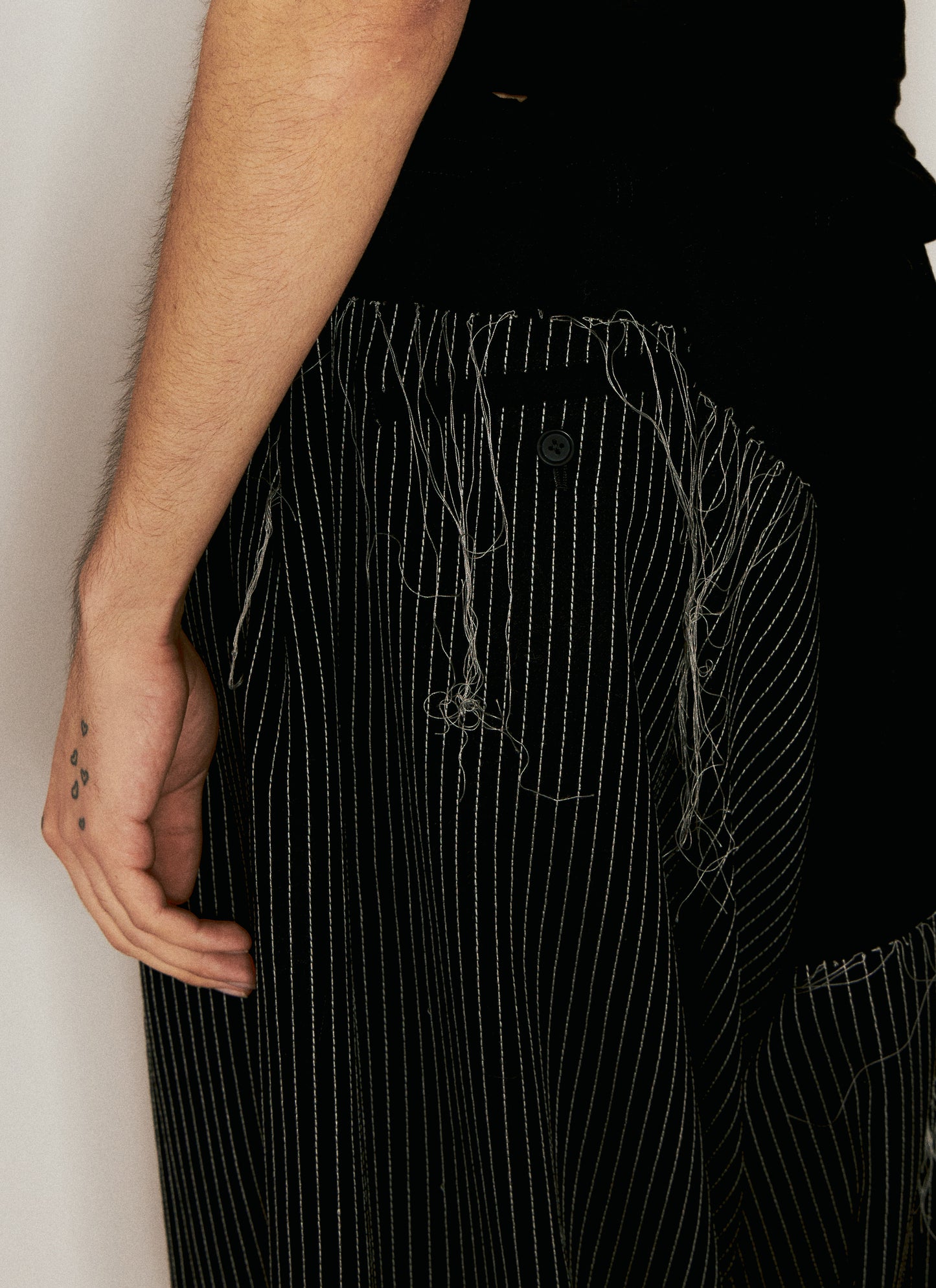 Yohji Yamamoto Men Embroidery Draped Pants YOHJI YAMAMOTO